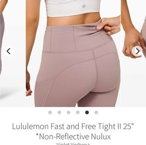 LULULEMON. Fast and Free pant 25" size 10.
